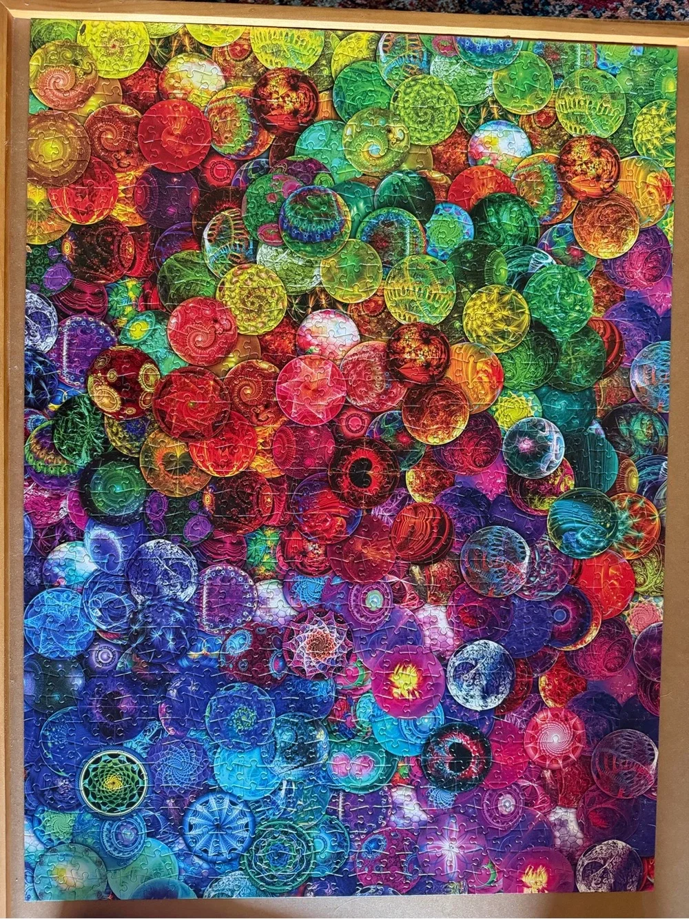 Buffalo Multicolored Cosmic Marbles Puzzle Box Art 1000 piece